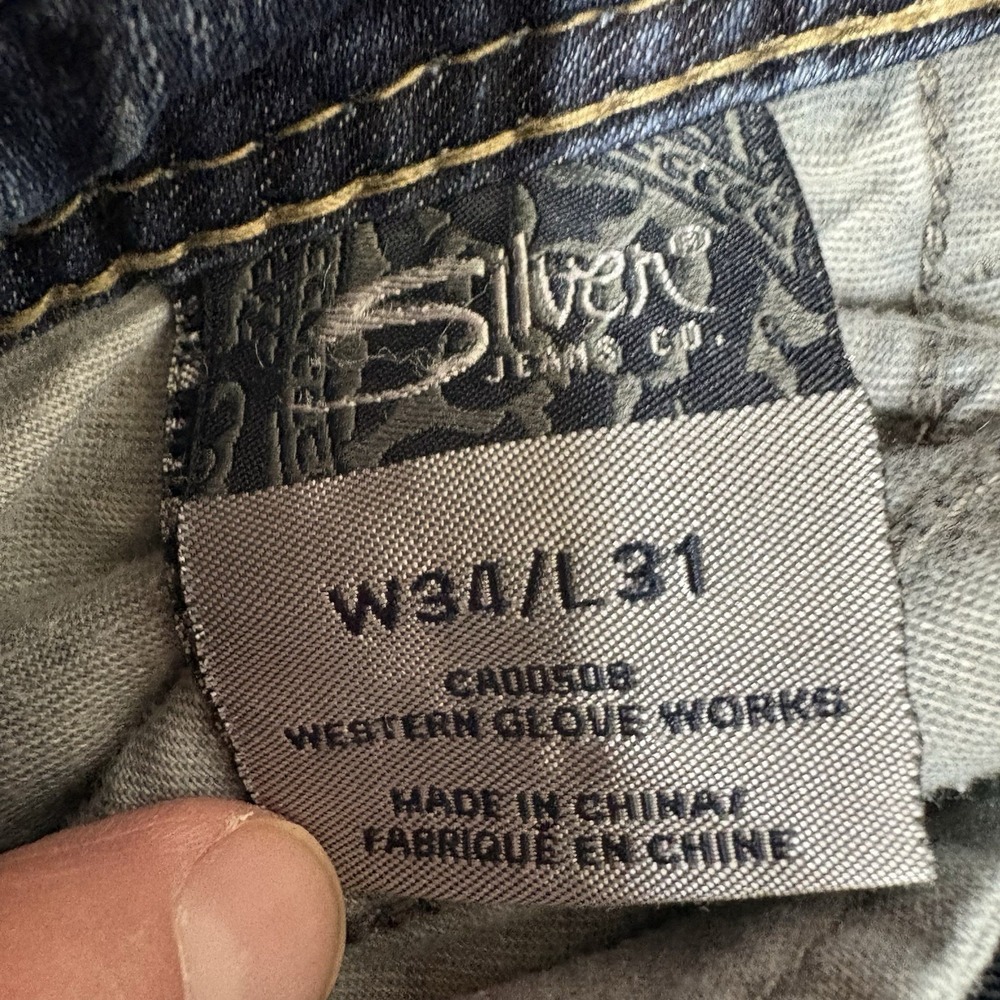 Silver Jeans Womens Size 34 x 31 Suki 17" Dark‎ Blue Bootcut - Picture 3 of 14